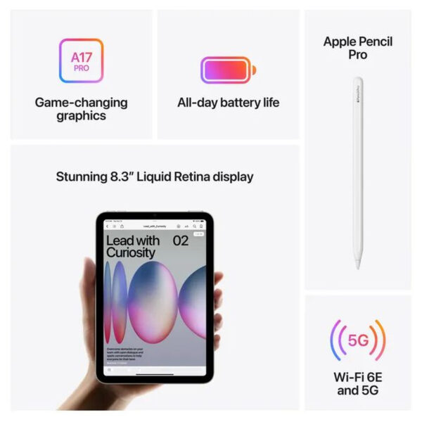 Apple iPad mini 2024 Wi-Fi + Cellular 256GB Purple (MXPY3NF/A)