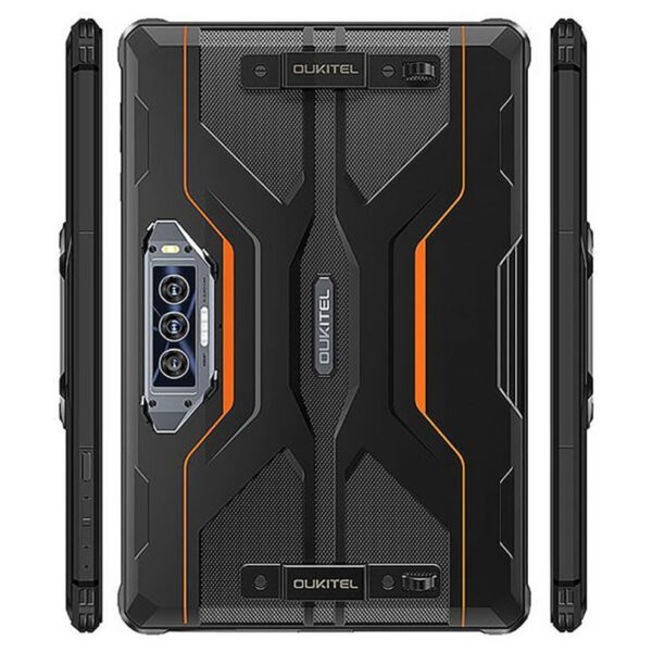 OUKITEL RT8 6/256GB Dual Sim Black-Orange with hand (6931940756396)