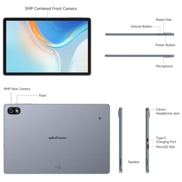 Ulefone Tab W10 Wi-Fi 4/128GB Space Grey (6975326663694)